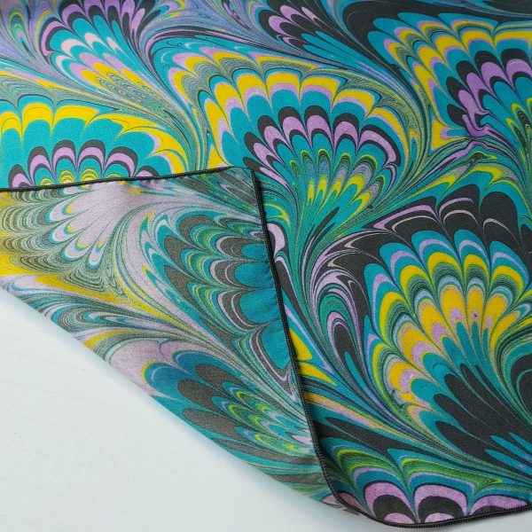 26" Square Silk Scarf - Pretty Peacock - Image 4