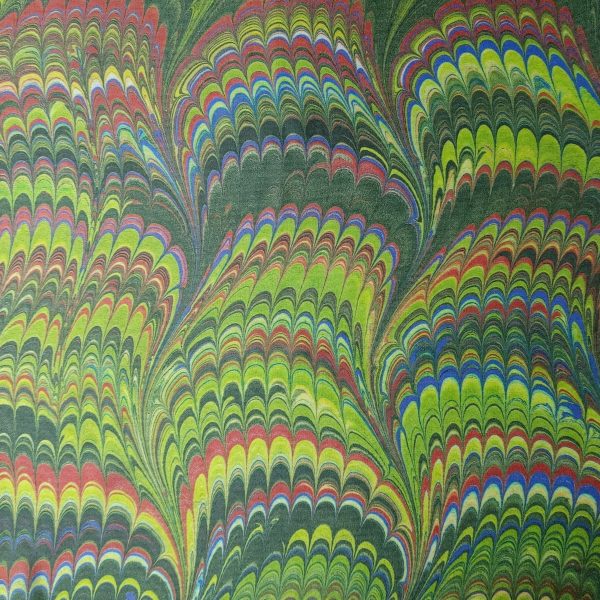 26" Square Silk Scarf - Waves of Green - Image 4